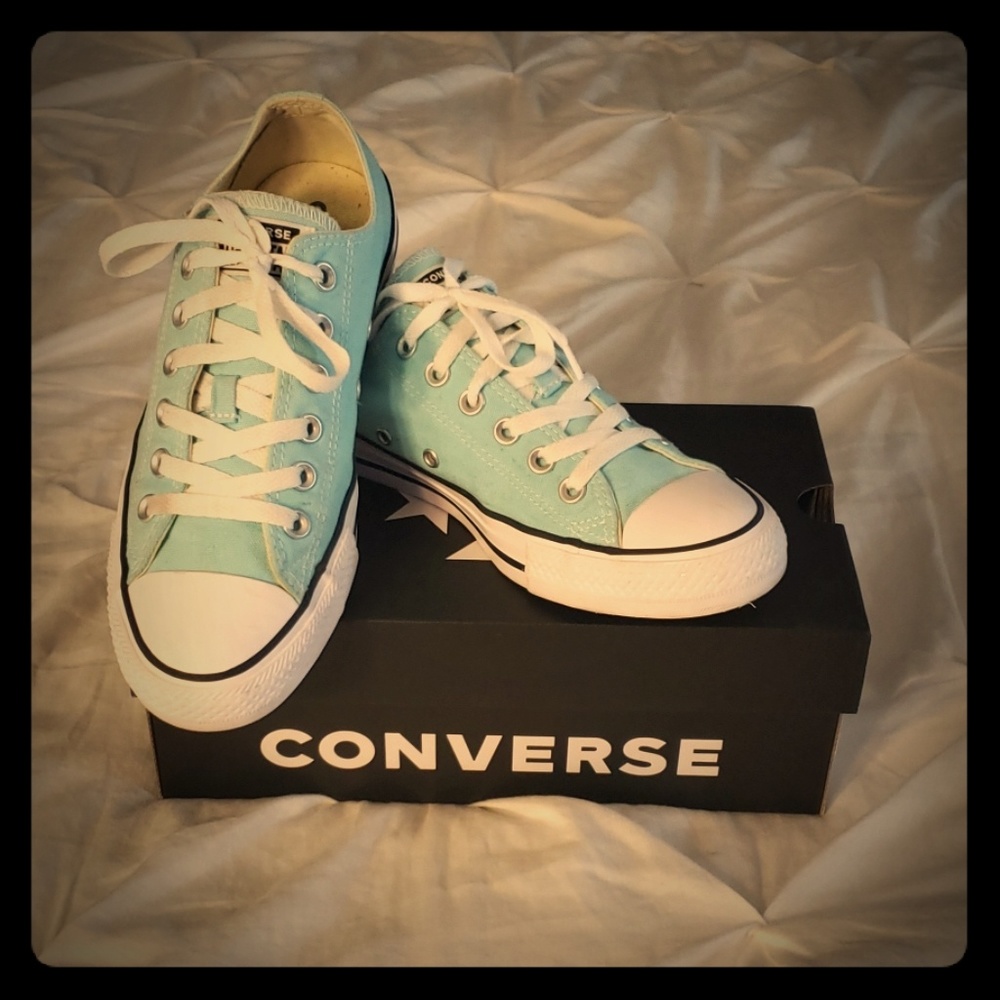 Excellent Used Condition Mint Green Converse Shoes - image 1